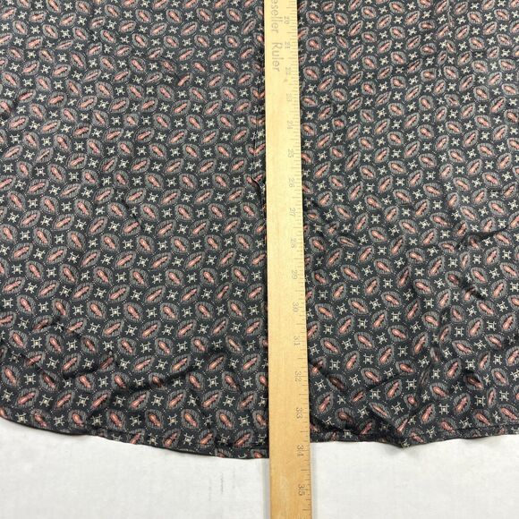 Robert Stock Vintage Silk Shirt XL Short Sleeve Button Front Short Sleeve Artsy - Picture 7 of 10